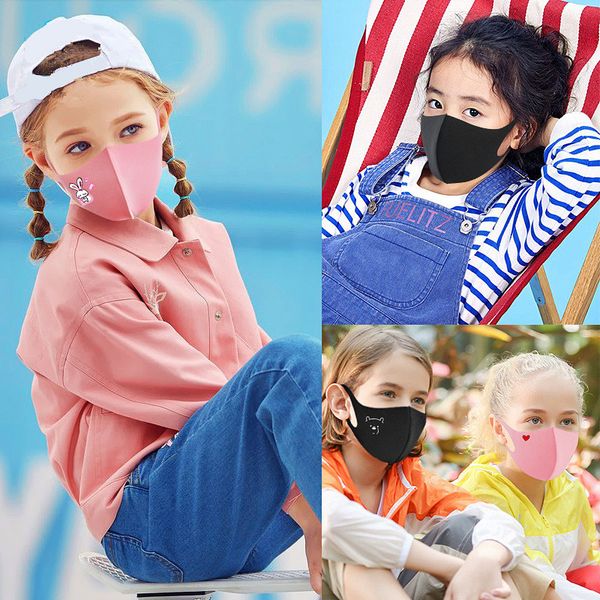 

children anti-dust face mask cartoon print mouth cover pm2.5 mask kids respirator dustproof breathable washable reusable sponge masks 2020, Blue