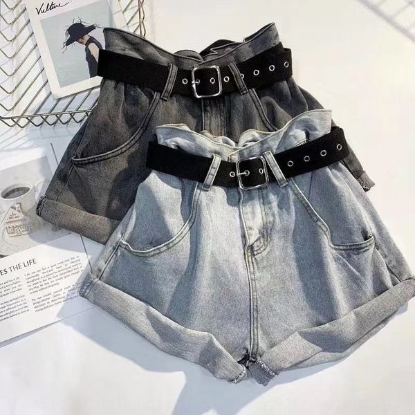 

girls' denim 2020 new shorts pants pants baby western style shorts with belt, Blue