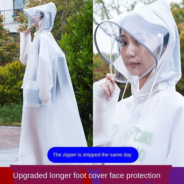 

slqui raincoat transparent long full body single men and women fashion electric bicycle thickened protection electric battery car bicycle ad, Red;brown