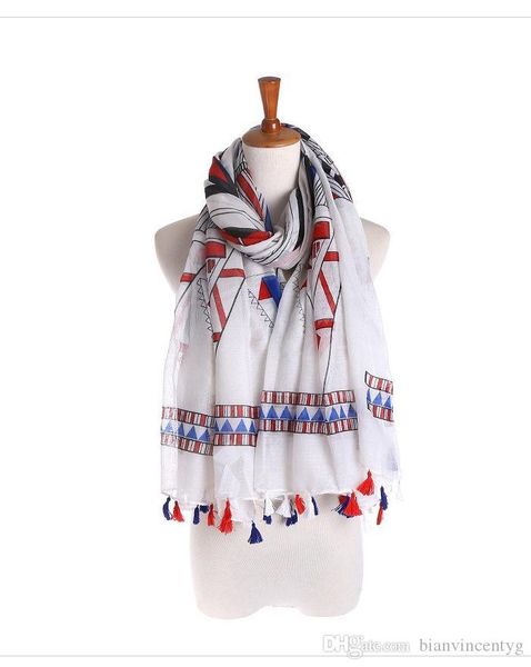 

wholesale sunscreen new high-quality original single tassel cotton scarf, japanese travel sun shawl, decorative scarves beach towel sarongs, Black;white