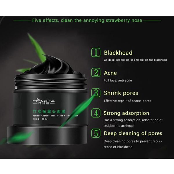 

Bamboo charcoal sucks black face mask Oil control Blackhead Removal Pore Cleaner and strip beauty mascarilla Deformable wholesale lot