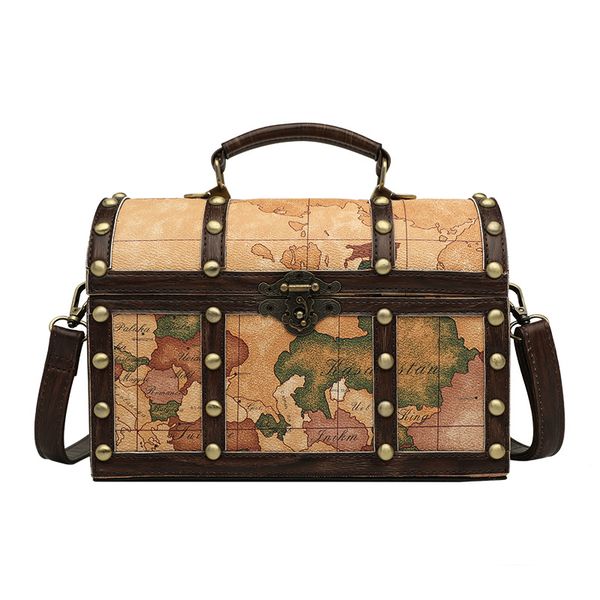 

treasure chest women bags leather patchwork embroidery handbag girl shoulder bags cross body messenger bag female tote