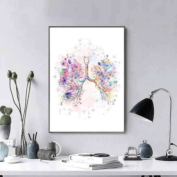 

medical organ picture lungs poster decoration anatomy souvenirs wall prints doctor gifts art painting wall pictures clinic decor