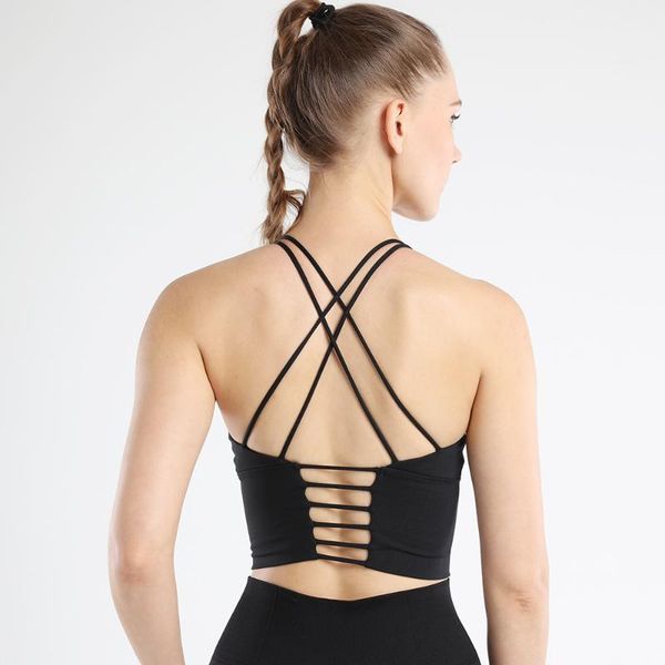 

gym clothing mindstream running sports wear for women shockproof bra breathable anti-friction active push up sportswear, White;black