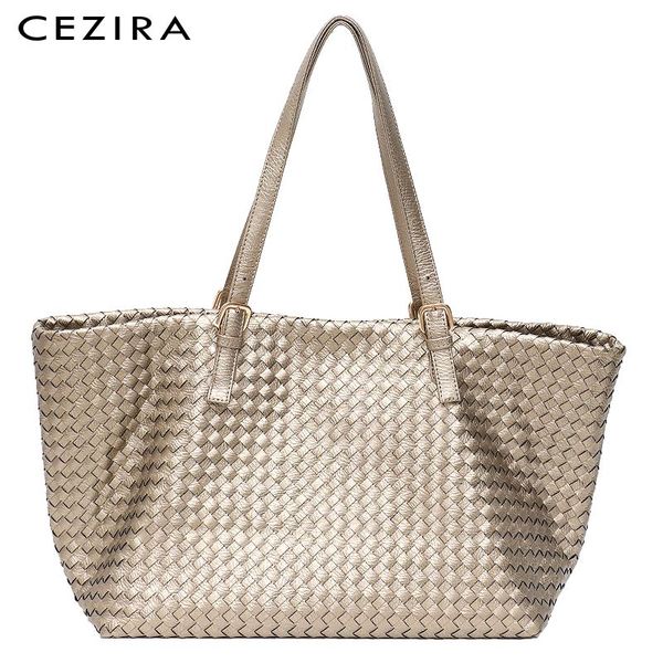 

cezir large pu leather women tote bag brand handmade woven design bucket female luxury vegan leather shoulder bag travel handbag