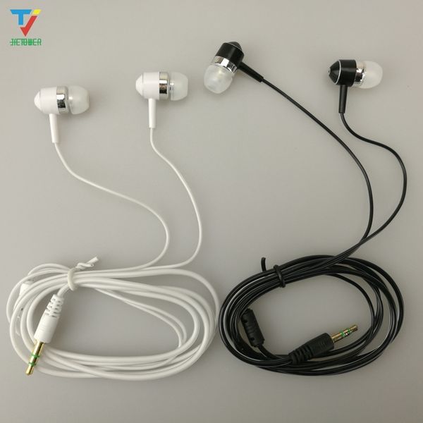 

100pcs/lot 3.5mm good quality earphones transparent earbud about 1.2m suit all 3.5 audio equipment for android phone for tourism