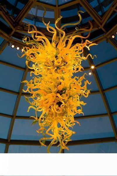 

ceiling light fixture l lobby chandelier 100% mouth blown borosilicate luxury hand blown gass hanging chandelier lighting