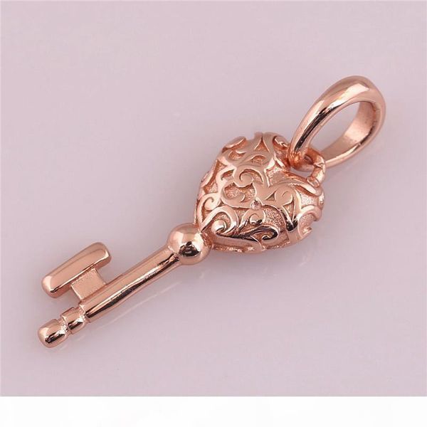 

925 стерлингового серебра шарма шарика розового золота regal key подвеска fit оригинальный дизайнер ожерелье браслет для женщин ювелирных из, Silver