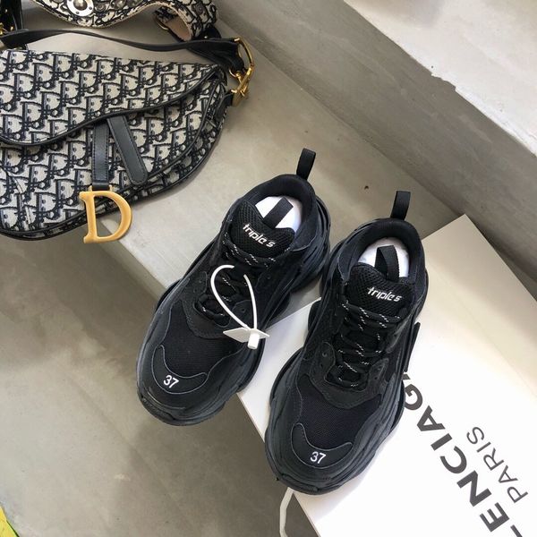 

triple s clear sole sneakers, r brand casual sneakers, stylish flat-bottomed comfort, size 35-45, with original box,aa