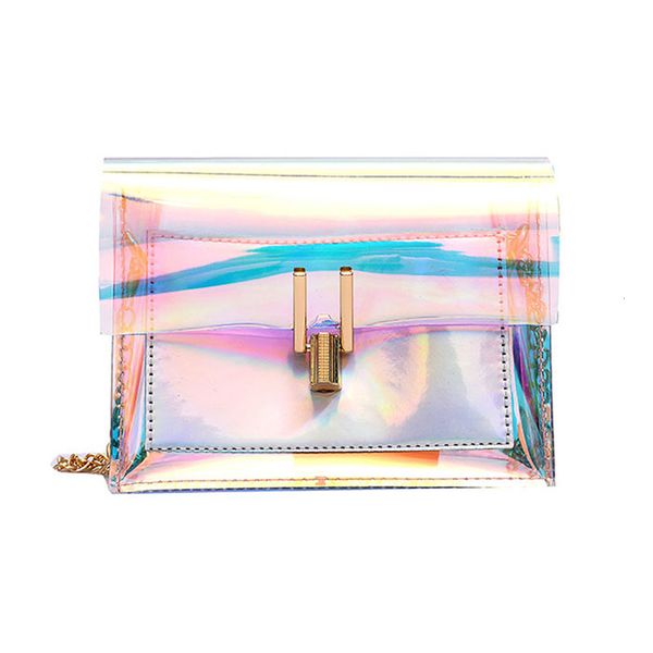 

girl transparent shoulder bag women laser transparent crossbody bags messenger leather shoulder bag girl beach bag