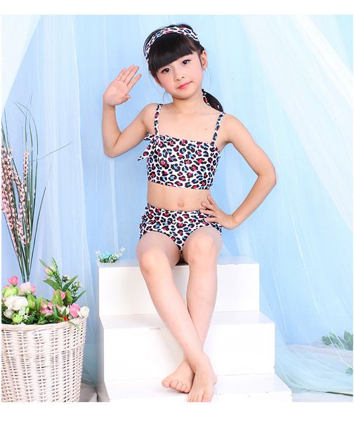 

new selling high end one -piece swim baby girls jumpsuits classic leopard swimwear girl swimsuit kids beach clothing