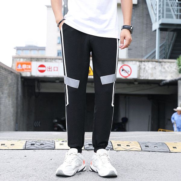

мужские брюки 2020 новое прибытие мужская мода активный полная длина брюки мужские повседневные дышащий спортивные штаны 3 цвета размер m-4x, Black