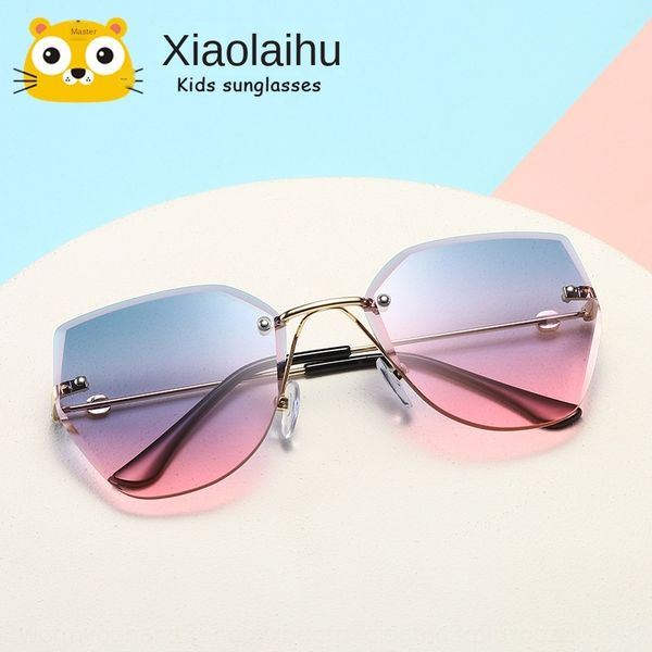 

2020 new sun children's sun classic fashion style trimming sunglasses children's glasses straight lc04, Blue