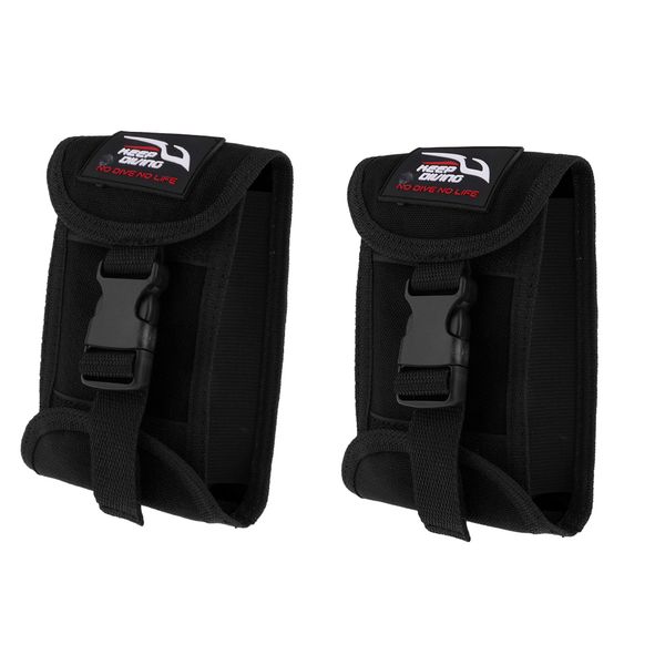 

2pcs replacement scuba dive weight belt pocket pouch with quick release buckle - 16 x 11 cm / 6.3 x 4.3 inch
