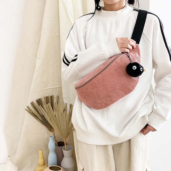 

women fanny pack canvas waist belt street casual travel belt bag female waist bag zipper chest bags sport style shoulder pack