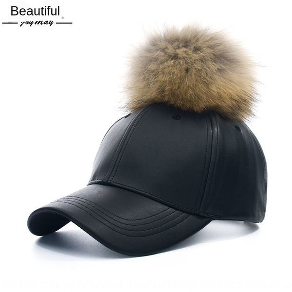 

season new fashion hairball candy serving baseball cap color pu baseball cap sun hat women's hat b310, Blue;gray
