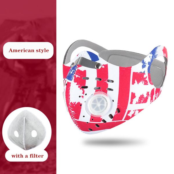 

2020 fashion outdoor breathable mesh bicycle nylon mask dust smog windproof protective mesh cycling face mask, Black