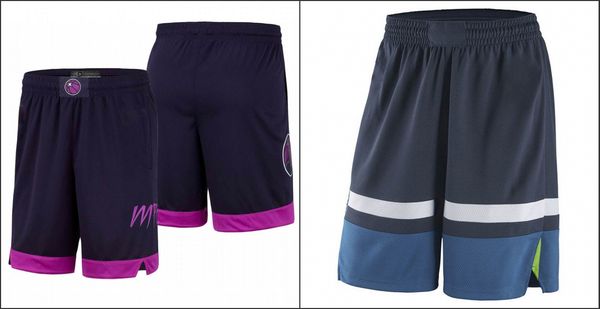 

minnesota timberwolves men navy nba icon swingman basketball shorts, Black