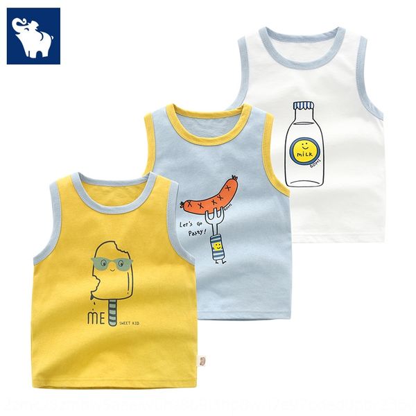 

children's pure cotton sausage baby's casual sleeveless boy's korean vest gourmet vest sausage style, Blue