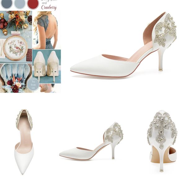 

marhermaso women's shoes wedding shoes crystal decoration evening 8cm thin heel sapatos das mulheres, Black