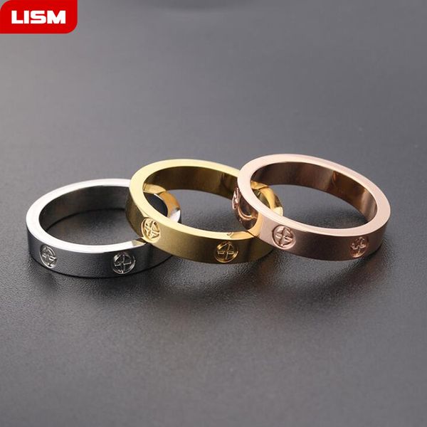 

fashion rose gold stainless steel ring with stone crystal for woman girl for men couple in wedding with cross, Golden;silver