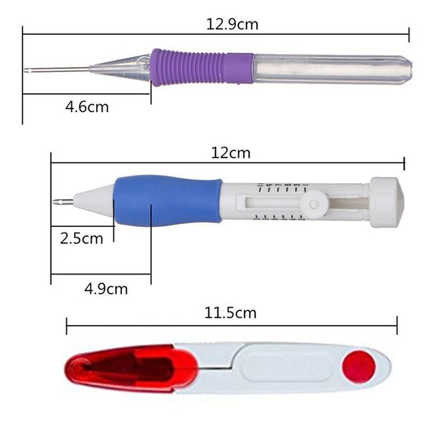 

set craft tools punch needle embroidery set with 100 colors threads for diy sewing and cross stitch project dc156, Black