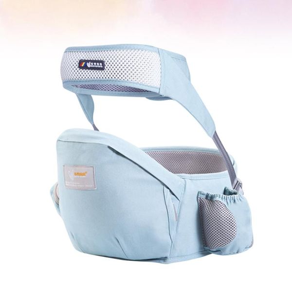 

multifunctional baby waist stool nonslip infant hip seat breathable toddler front carrier (light green
