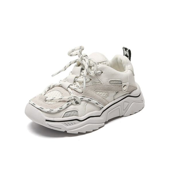 

new children's shoes 2020 toddler boys girls sneakers reflective shoelace breathable outdoor tennis fashion kids shoes, Black