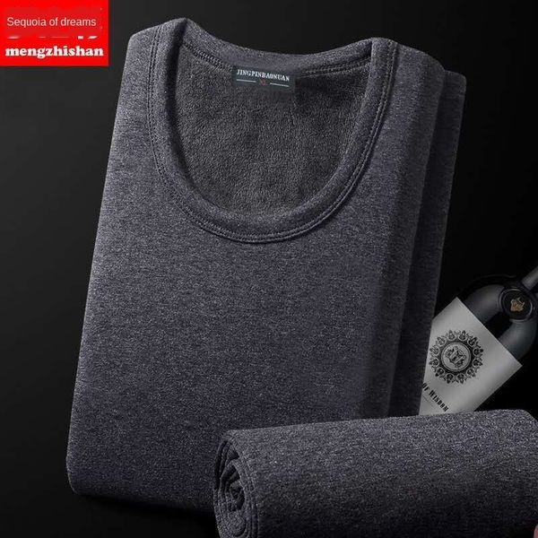 

winter new premium men's warm wool underwear wool thermal underwear thick fleece lining cotton solid color women under mirco velvet, Black;white