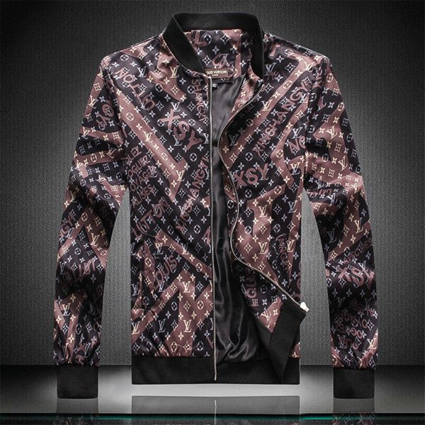 

2020 new style clothing paris italy fashion jacket windbreaker long sleeve cotton men's jacket autumn and winter zipper pocket lett, Black;brown