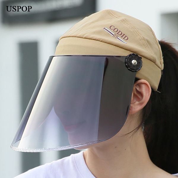 

uspop new summer sun hats upf50+ sunscreen hast professional anti uv rays hats pc lens hat y200619, Blue;gray