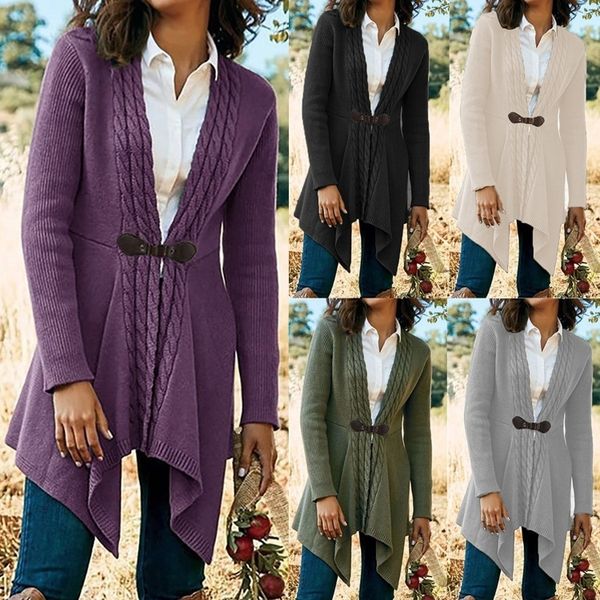 

2019 women's leathertwist sweater wool wool collar v-neck long sleeve cardigan sweater for women, White;black