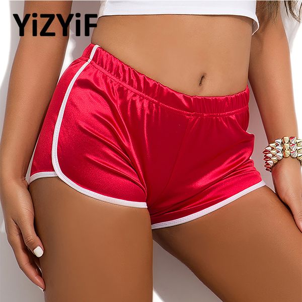 

yoga outfits sports shorts women high wasit stretchy athletic gym workout fitness running summer outdoor sport, White;red