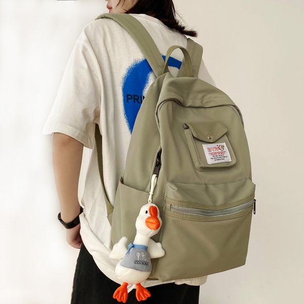 

dcimor portable waterproof nylon backpack for women multi pocket zipper backpacks schoolbag for teenage girls travel bag mochila