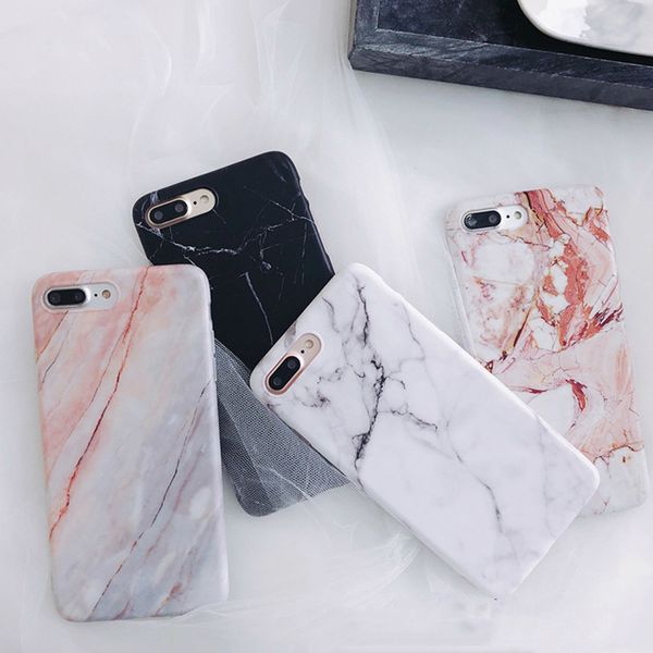 Telefone caso do iPhone para SE 2020 6s 7 8 Plus Glossy Marble Granite Stone Texture capa para o iPhone 11 Pro X XS Max XR Shell