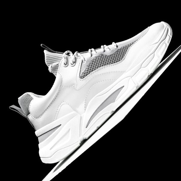 

male fashion sneakers men casual shoes comfortable men shoes trend chaussures pour hommes breathable sneaker, Black