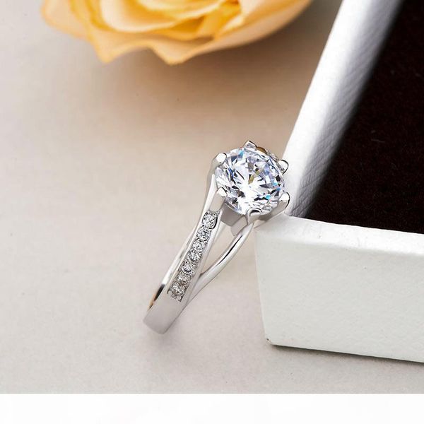 

2019 genuie 925 sterling silver jewelry romantic six ring ajustable ring with cubic zirconia making for women gifts