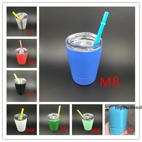 

8.5oz wine glasses stainless steel tumbler 8.5oz cups travel vehicle beer mug non-vacuum mugs with straws&lids