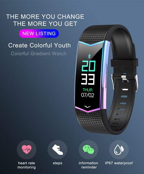 

lv08 fitness tracker id116 plus smart bracelet with heart rate smart blood pressure wristband 115plus for android mi band lv18 dhl