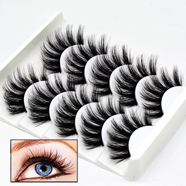 

5pairs 3d handmade natural false eyelashes fake lashes long makeup 3d mink lashes eyelash extension mink eyelashes for beauty