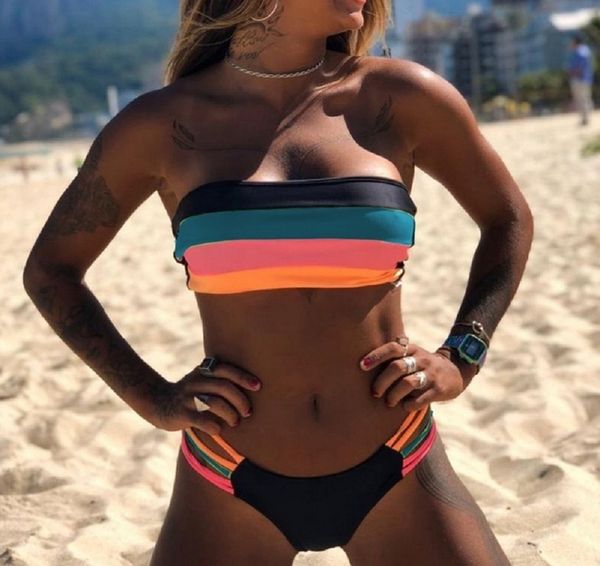 

new bikini set brazilian bikini 2020 swimwear women swimsuit female push up bathing suit summer bathers biquini, White;black