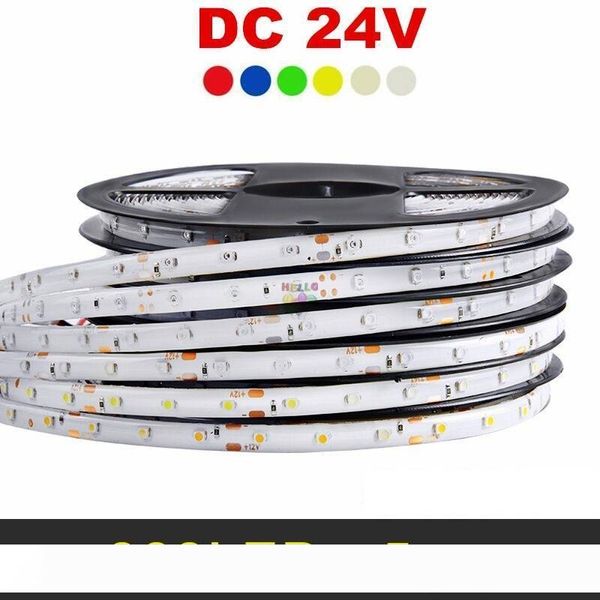 

24V LED Strip 5050 2835 5630 5m 300leds IP65 IP20 Flexible LED Light Strips RGB Warm White Red Blue Green