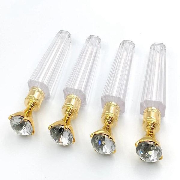 

wholesale luxury diamond lip gloss tubes clear empty lip gloss tube lip gloss bottle packaging containers refillable lipgloss bottles