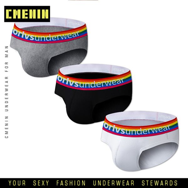 

3pcs/lot breathable cotton gay underwear men jockstrap briefs striped sissy men bikini mens underwear innerwear sexi or506, Black;white