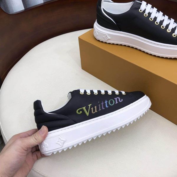 

women casual shoes foot wears comfortable luxury sports womens leather shoes new fashion time out sneakers with original box packaking, Black