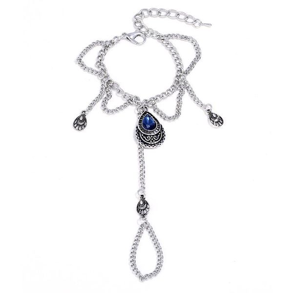 

2020 европейских и американских ювелирных изделий ретро дизайн микро-набор циркон браслет женщин s моды каплевидные края пальцев палец, Golden;silver