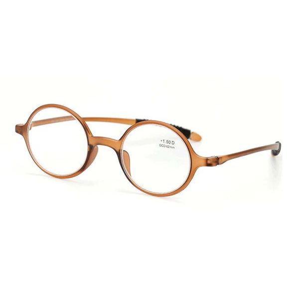 

2020 new upscale tr90 ultra-light men's reading glasses fashion comfortable ladies round reading glasses, White;black