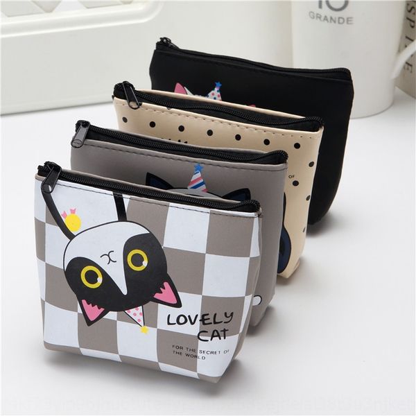

korean cute creative coin purse cat silicone silicone wallet key case cartoon student small wallet in hand