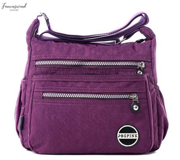

fashion women shoulder bag 2020 new casual lolita nylon bag shoulder messenger multilayer plain bags women bag bolsos sac a main
