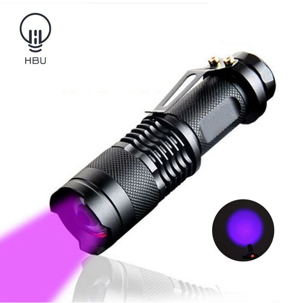 

flashlights torches hbu uv led linterna zoomable mini scorpion hunting pet urine stains detector lanterna fluorescence tester lamp